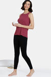 Zivame Cozy Heathers Knit Poly Camisole - Beet Red — thumbnail 4